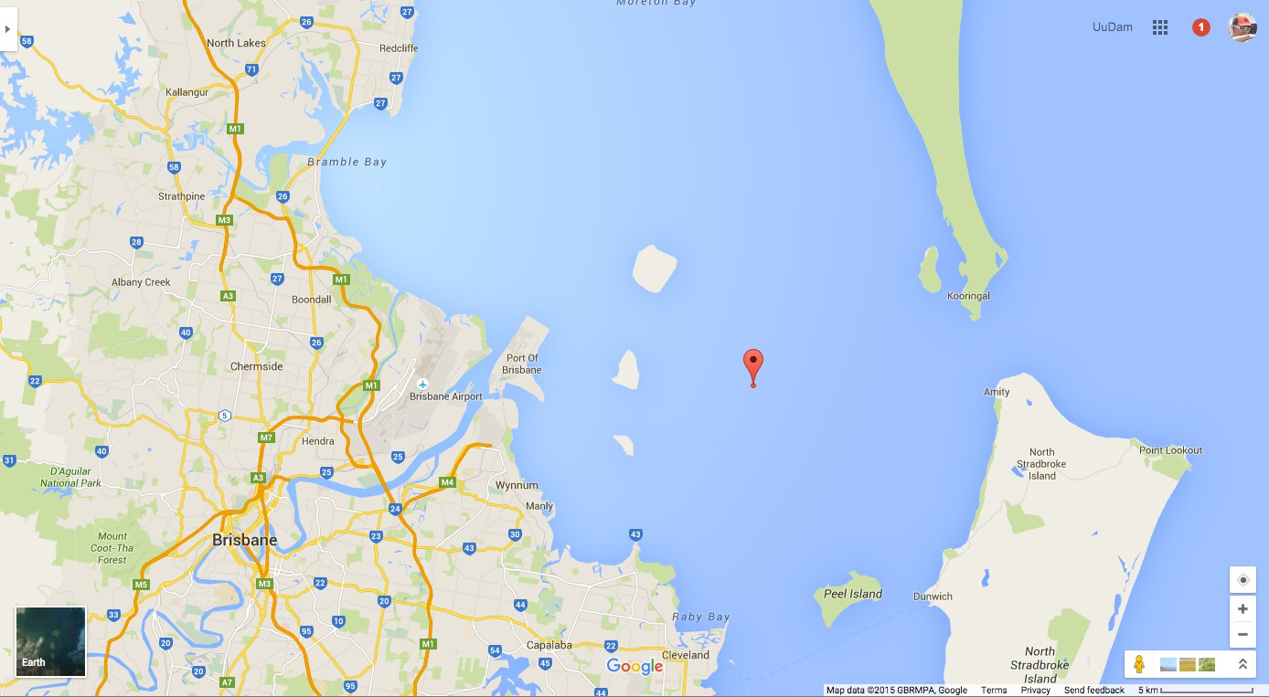 Location map Moreton Bay